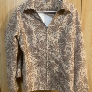 Croft & Barrow Tan Floral Jacket